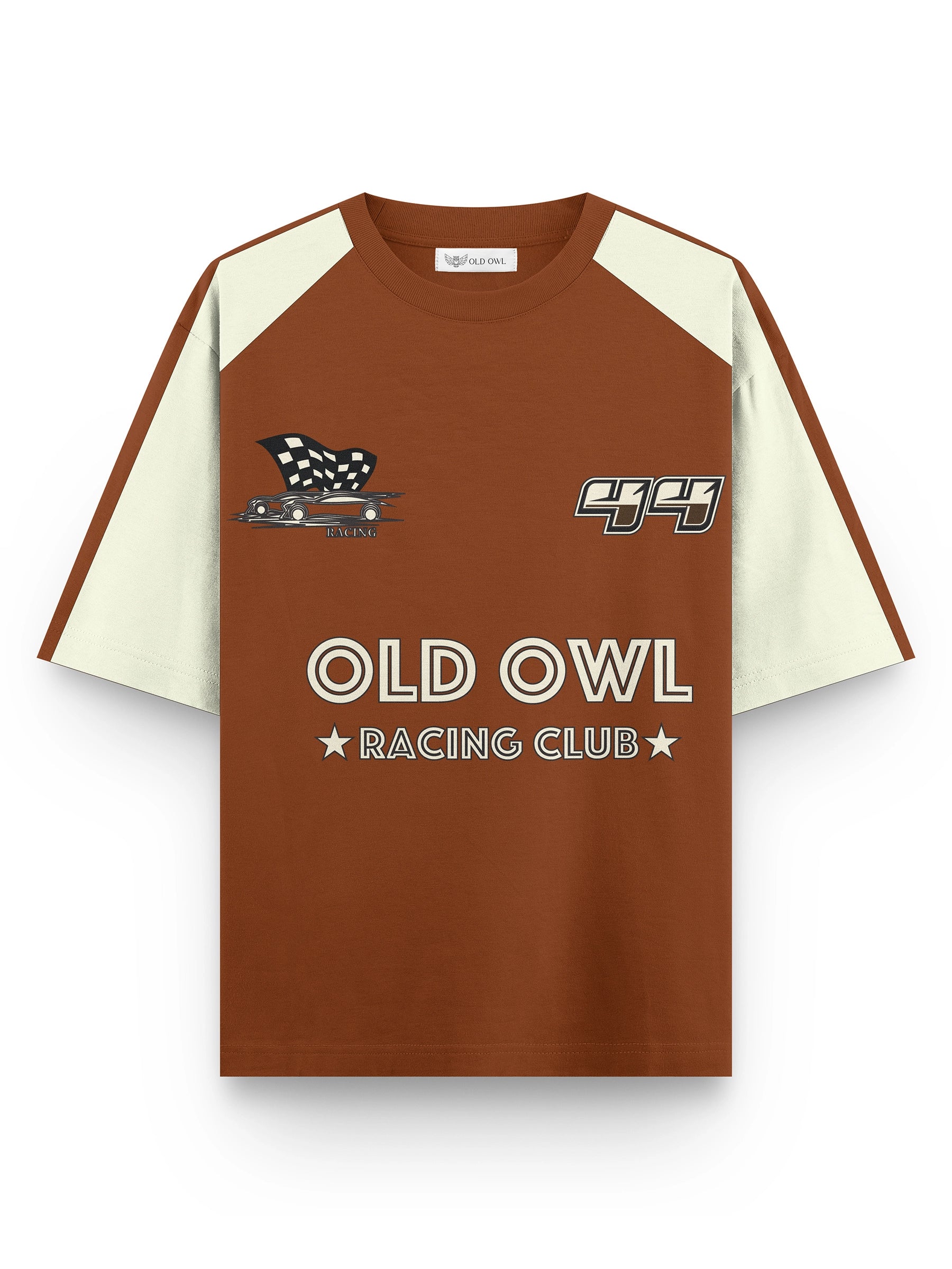 BROWN RACING CLUB OVERSIZED TSHIRT