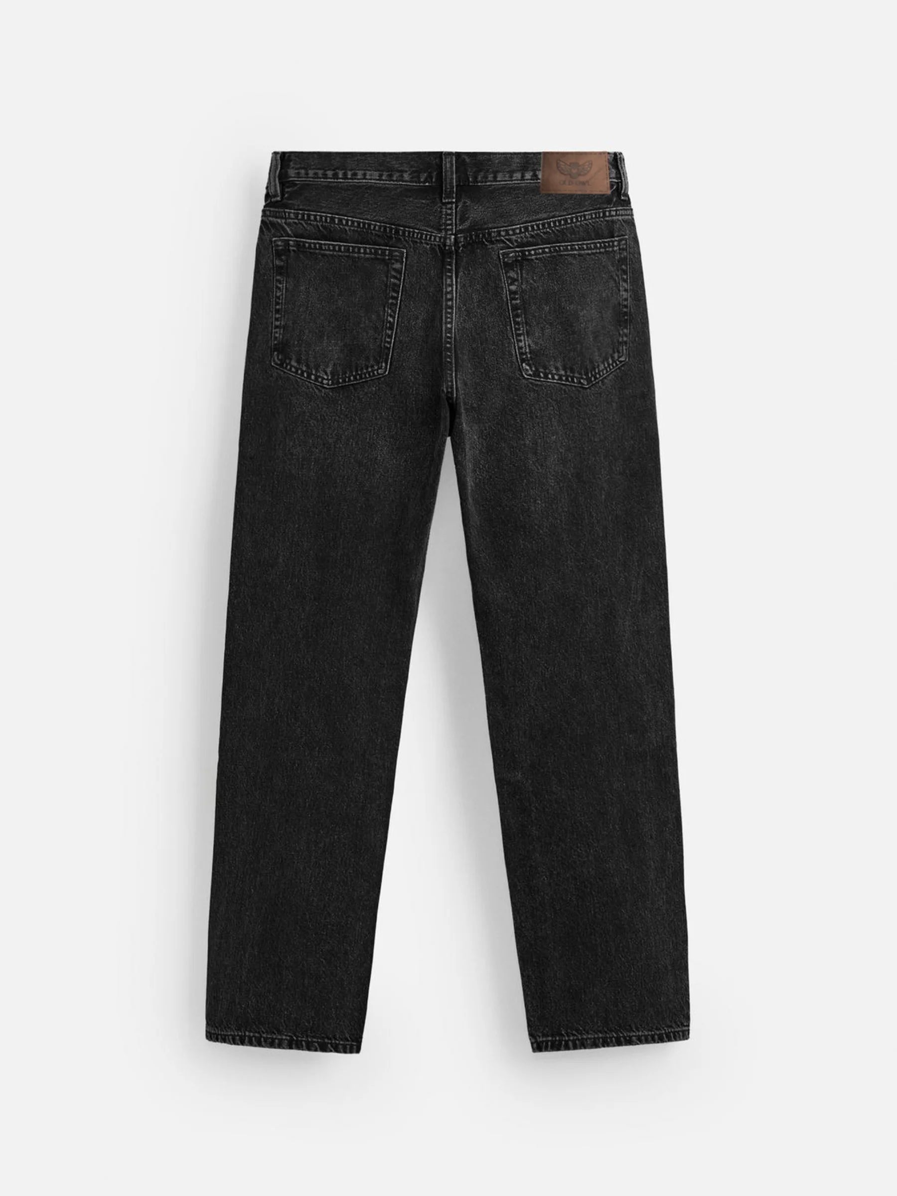 BLACK FADED STRAIGHT FIT JEANS