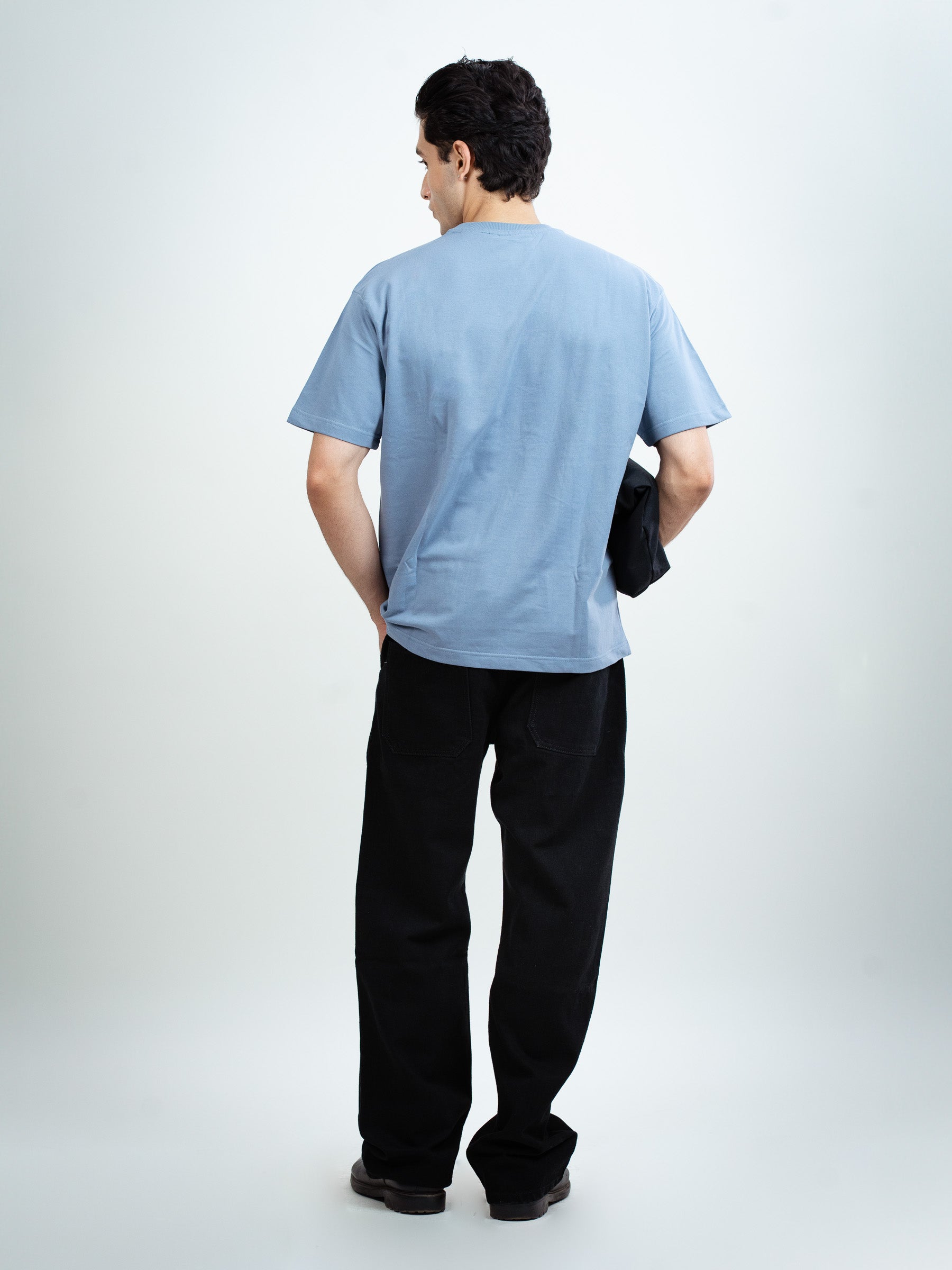 BLUISH GREY ETERNAL RISE OVERSIZED TSHIRT