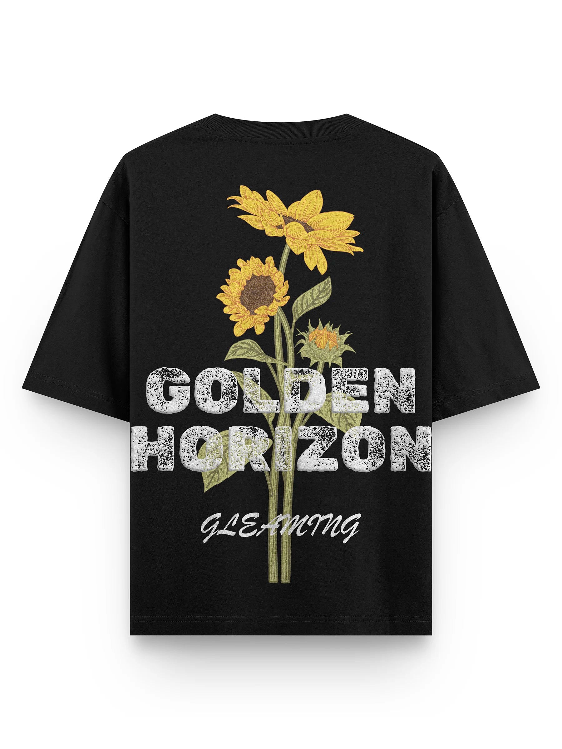 BLACK GOLDEN HORIZON OVERSIZED TSHIRT