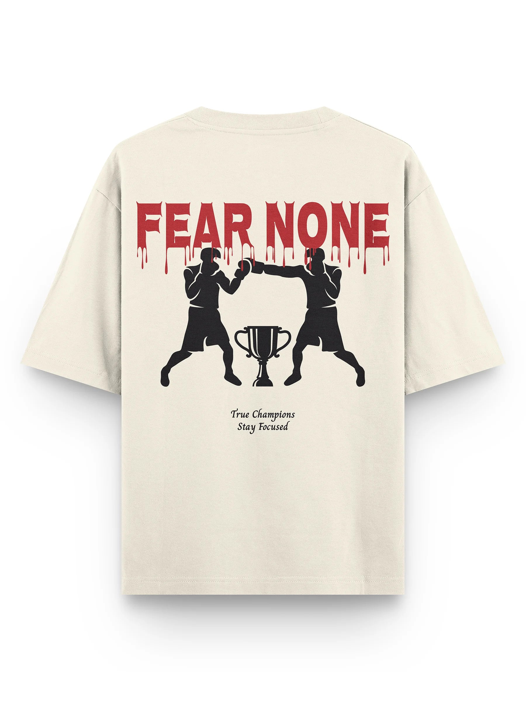 BEIGE BOXING OVERSIZED TSHIRT