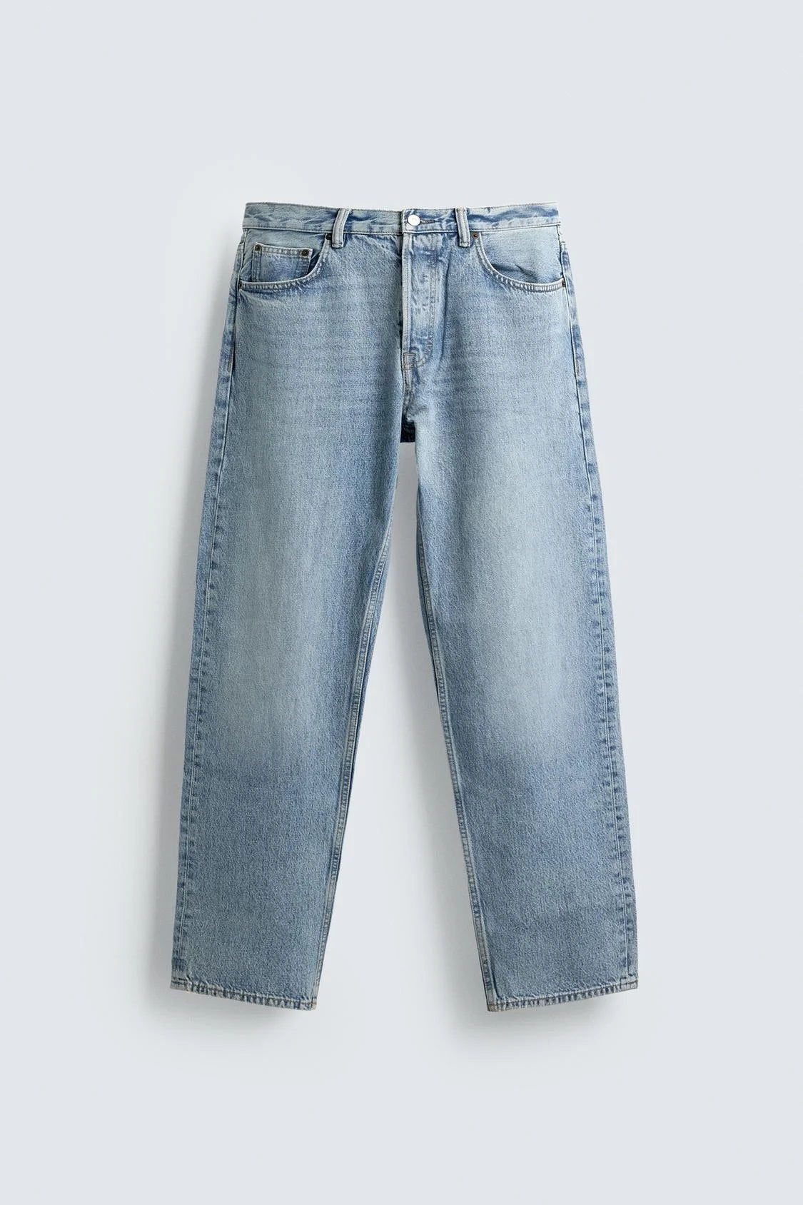 BLUE FADED STRAIGHT FIT JEANS