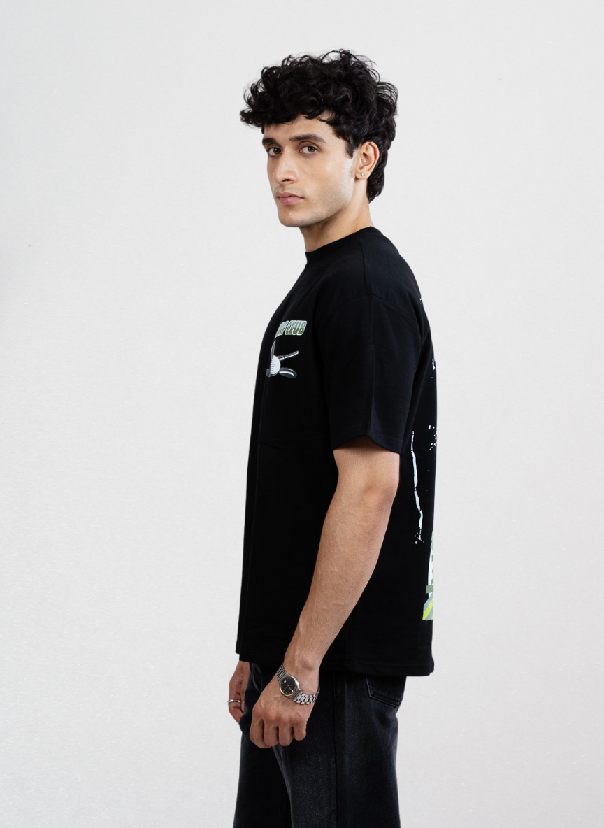 BLACK GOLF CLUB OVERSIZED TSHIRT