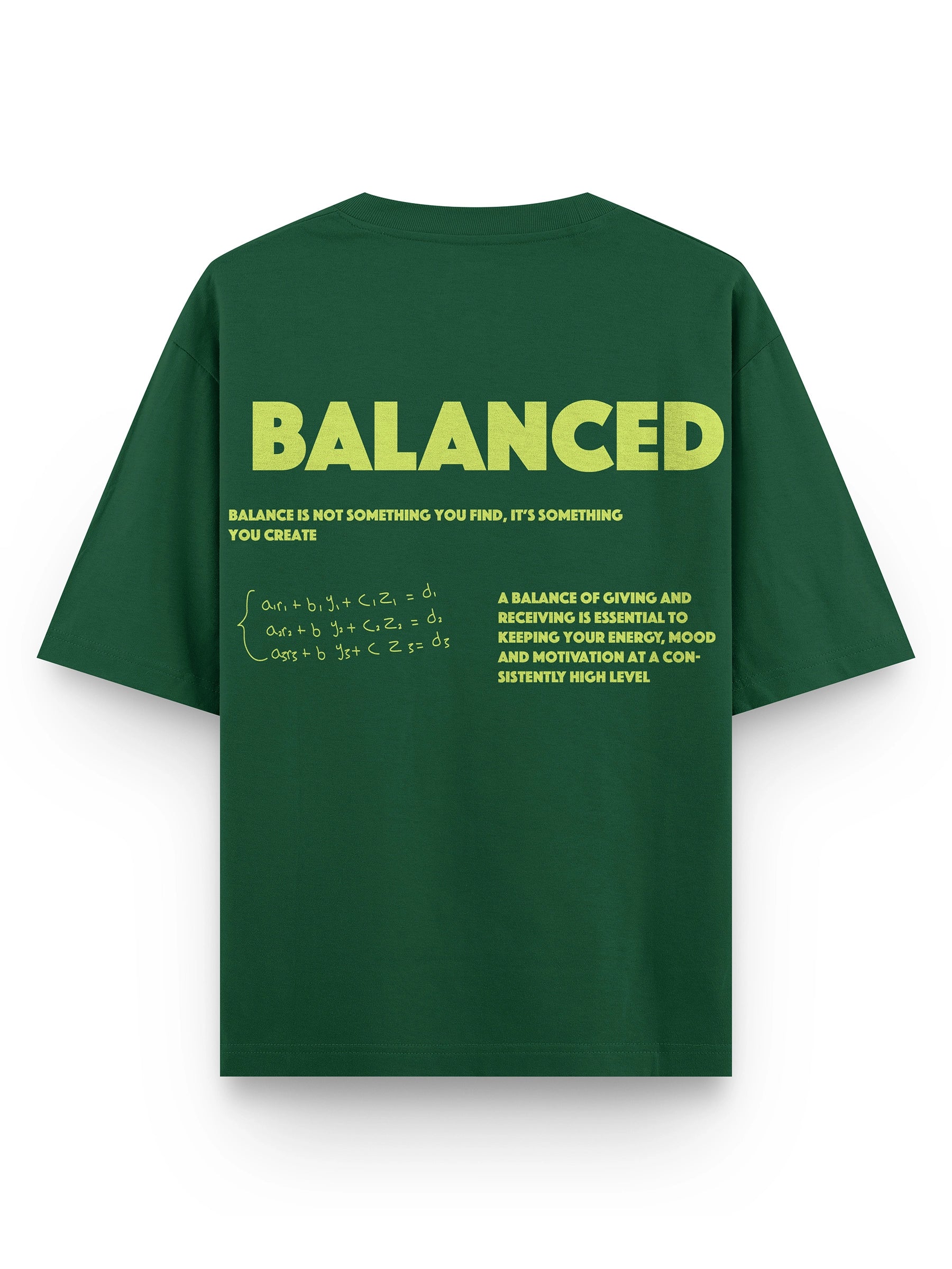 GREEN BALANCED OVERSIZED TSHIRT