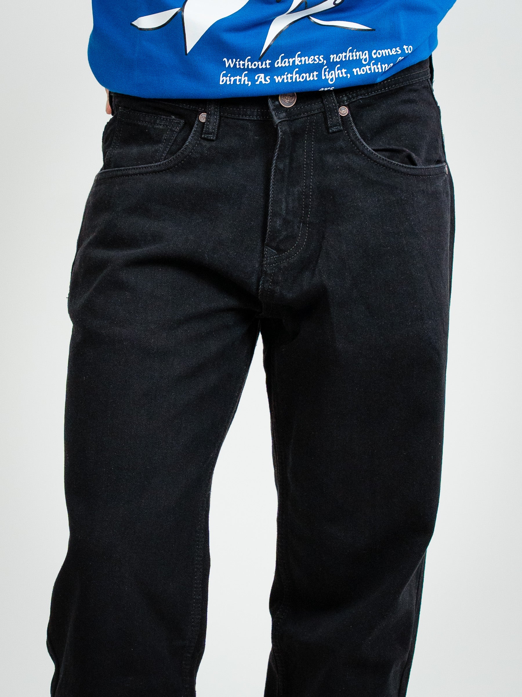 BLACK STRAIGHT FIT JEANS