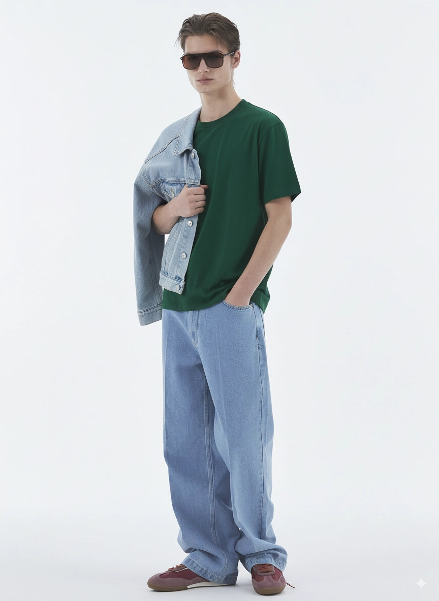 GREEN BALANCED OVERSIZED TSHIRT