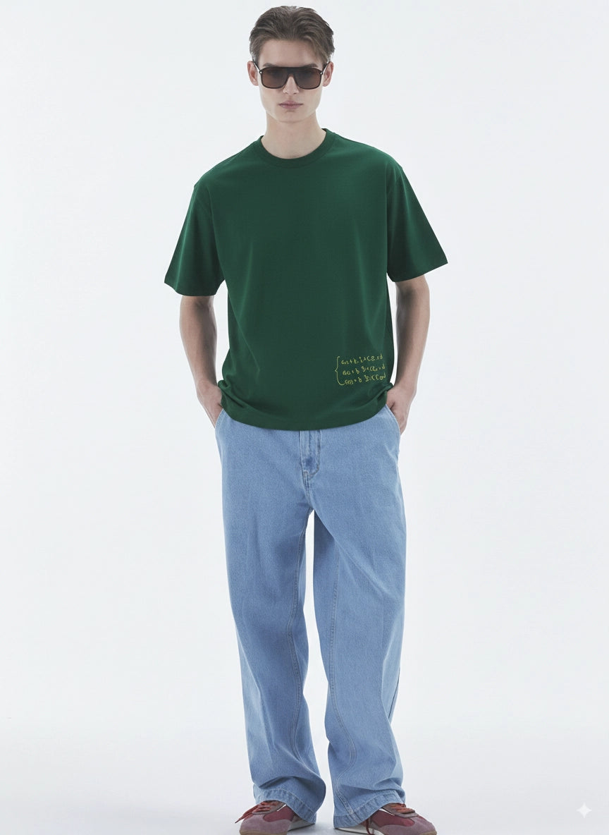 GREEN BALANCED OVERSIZED TSHIRT